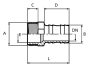 CSŐCSATLAKOZÓ BSP KM 50-1 1/2 " - PVC  PN10