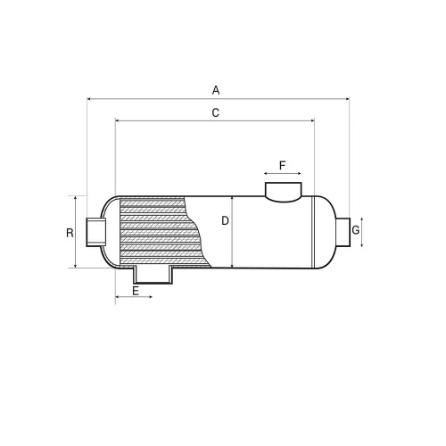 Hőcserélő 146 kWB 500 cs:2'-2'