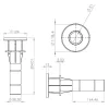 ER KALIP falátvezető, menetes, 1  1/2”, betonos