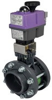 Motoros pillangó szelep. EPDM 160 - 6"  Karima szettel