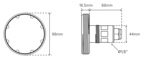 SEAMAID TAYIO midi reflektor, 36LED hideg fehér, ⎓24V(DC)/10W