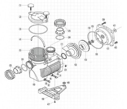 KRIPSOL KS EVO szivattyú 18,6 m3/h 1~ D50 1,1 kW IE2