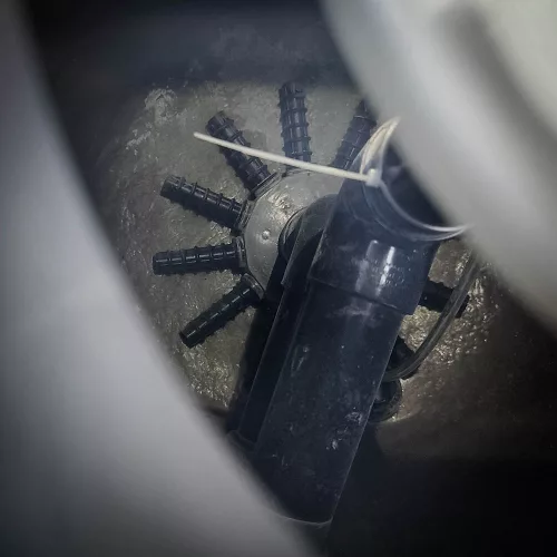 PONTAQUA oldal szelepes poliészter szűrőtartály 22m3/h plexi tető D760S 