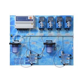   MAX5 vezérlőegyég, pH és szabad Cl, két medencéhez panelra szer.