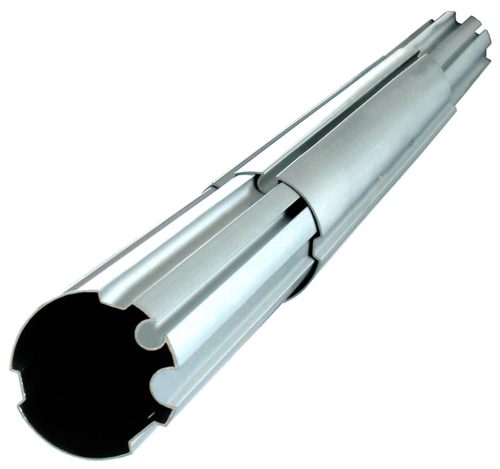 Szolártekercselő tengely, 3 × 245 cm, 80 mm, barázdált