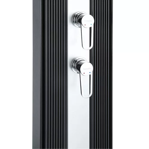DADA egyenes aluminium szolárzuhany, 40 l-es, antracit / inox