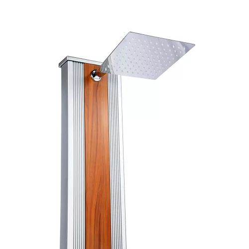 DADA PIÚ egyenes aluminium szolárzuhany, 40 l-es, fa mintás